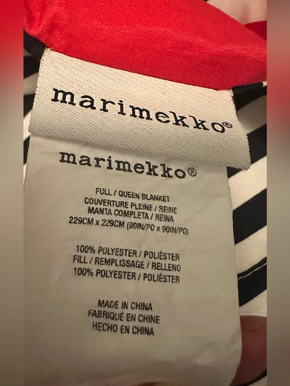 Marimekko Unikko Lightweight Quilt Comforter Queen Full EUC